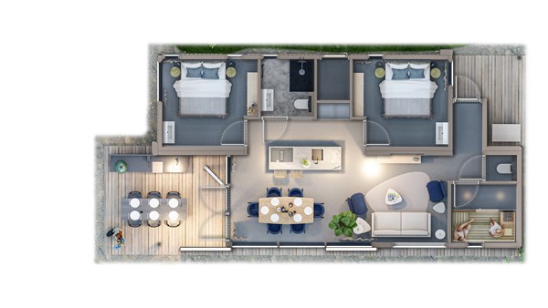 Floorplan - Rijnbandijk 10B, 4024 BM Eck en Wiel